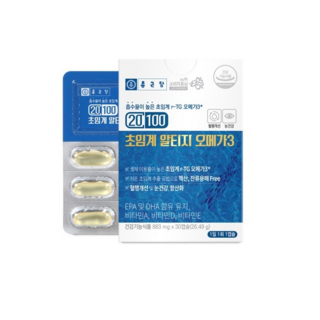 종근당 초임계 알티지 rtg오메가3(30캡슐)흡수율업 EPA+DHA 혈행개선에도움을줄수있음, 30회분, 1개
