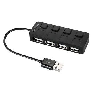 넥스트유 USB 2.0 4Port 무전원허브 NEXT-204UH NEW, 블랙, 1개