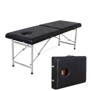 便攜式折疊美容推拿床 附舒適枕頭床罩, 80cm寬固定款