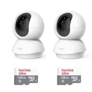1+1 총2대티피링크 Tapo C200 200만화소 360도회전 실내무선카메라 홈CCTV 야간흑백전환, 선택4 Tapo C200(TC70)+메모리128(2대), 2개