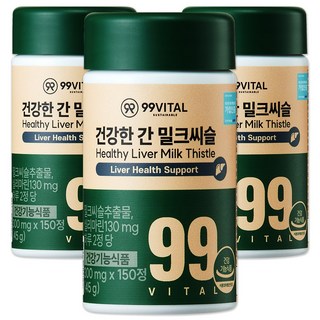 99바이탈 건강한 간 밀크씨슬, 3개, 150정