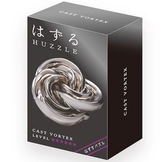 해피퍼즐 하나야마 캐스트퍼즐 볼텍스 VORTEX 6단계 어려운퍼즐, 1개, 실버, 3피스