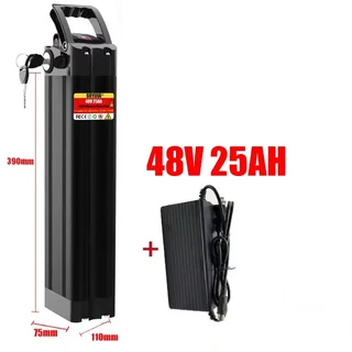 36V/48V 25Ah 배터리 18650 리튬 충전식 배터리 Silverfish 250W-1000W Bafang 모터 키트(2A 충전기 포함), 01 48V 25Ah add charger