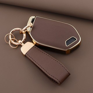 HAKO 소프트 가죽TPU 키케이스+키홀더 (기아호환), K-13, 브라운