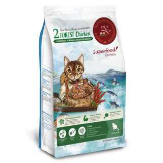 Real Power 瑞威 全齡貓飼料 2kg-4kg 亮毛 貓乾糧 貓主食, 1個, 2號森林燉雞(腸胃健康)
