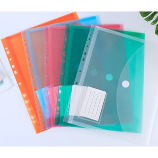 A4 투명 클리어 파일 바인더 타입 찍찍이 화이트, 10장