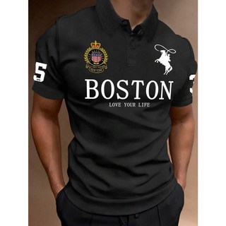 JDUDS 男士休閒POLO衫 數碼印花涼感翻領短袖POLO衫