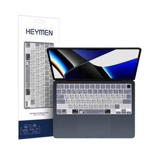 헤이맨 맥북 프로 13인치 M1 M2 A2338 단축키 키보드 커버 컬러 키스킨, 1개