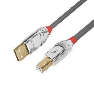 LINDY USB 2.0 A to B 鍍金接頭充電線, 36644 灰色, 1個, 5m