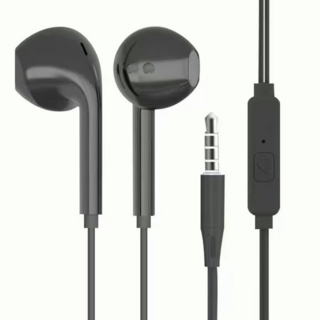 BECOOLER 3.5mm入耳式有線耳機麥克風 (線控/6色可選/BC-ER01), 黑色