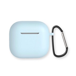 耳機保護殼，附掛鉤, 天藍色, 1個, Airpods 4代