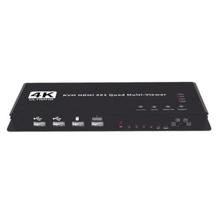 易控王 4x1 4K HDMI KVM 畫面分割器 含USB Hub 四進一出 畫面分割選擇器, 1個, 40-115-04