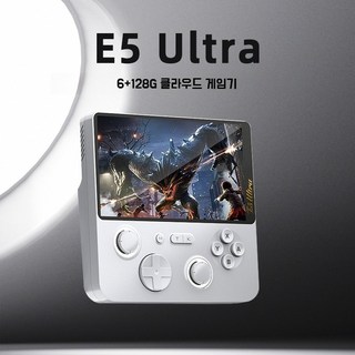 E5 Ultra 듀얼 시스템 6+128MB RAM 클라우드 게이밍 5인치 IPS 게임콘솔, 블랙