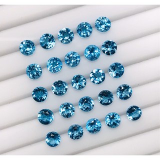 藝釩珠寶 瑞士藍托帕石圓5mm [半寶石系列] 金工鑲嵌裸石圓形, 1個