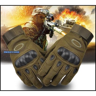 野戰搖滾 美軍戰術攻擊全指手套 黑色綠色沙色 射擊手套騎車手套登山手套硬殼格鬥勤務特警特勤保全重機, 黑色,XL