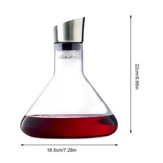 호환 와인 디캔터 내장 에어레이터 푸어 레드 핸드 블로운 크리스탈 글라스 화이트1500ml, 03 A, 01 CHINA