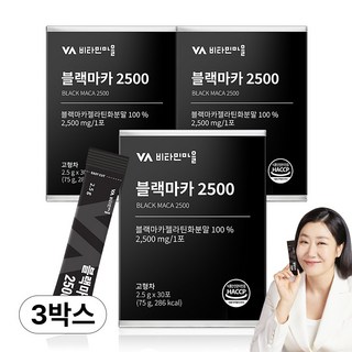비타민마을 블랙마카 2500 분말 스틱, 75g, 3개