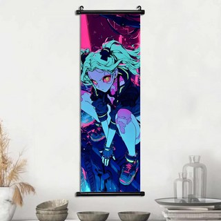 사이버 펑크 교수형 스크롤 포스터 홈 인테리어 미술 GiftLucy 영화 벽지 아트웍 캔버스 그림 인쇄, 01 30x90cm(12x36inch), 01 빠른, 01 38-7-9