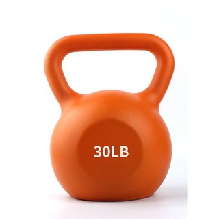 健身壺鈴 4.5-13.6公斤 (10-30磅) 核心訓練 重量訓練 競技壺鈴 臀腿訓練, 1個, 橙色30LB（約13.6公斤）只能宅配, 橙色