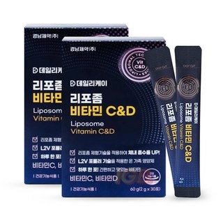 경남제약 데일리케이 리포좀 비타민C&D 30포, 60g, 2개