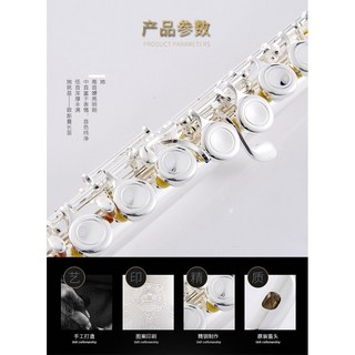 法國長笛樂器，471H款，初學專業演奏教學款，閉孔長笛，初學考級長笛, 1個, 初學款16孔471H