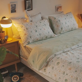 棉床本舖 綠野仙蹤100%純棉床包組 台灣製復古日系風床寢 舒適透氣床包枕套兩用被