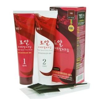 젤존 로얄 스피드 칼라크림 염모제, 1개, 5호-진한갈색