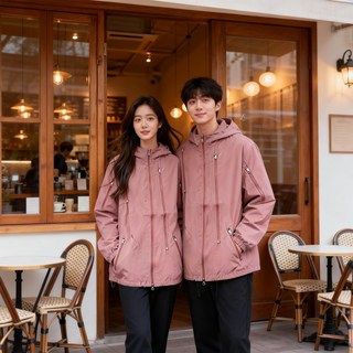 경량 바람막이점퍼 남여공용 루즈핏 후드집업 아웃도어 윈드브레이커 봄가을용