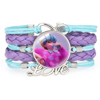 KPOP了獵魔女團拼色多層編織手鍊小清新寶石手環可調節手鐲小禮物, 1個, 62234009-25mm