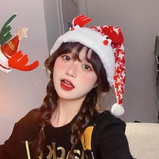耶誕可愛聖誕帽 紅色鹿角聖誕帽子 派對帽 秋冬帽子 節日造型帽子 交換禮物, RT-紅色可愛帽, 1個