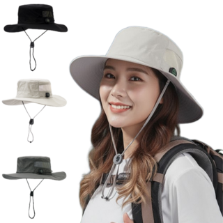 단비상자 등산모자 메쉬 챙넓은 버킷햇 벙거지 낚시 사파리 모자, 베이지