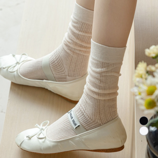 로멀리 여성 시스루 여름 메쉬 양말 2켤레