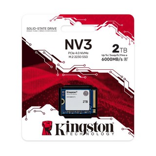 金士頓 Kingston NV3 PCIe 4.0 NVMe M.2 2230 SSD 固態硬碟 (500G/1TB/2TB) 高速固態硬碟, 2TB, 2TB