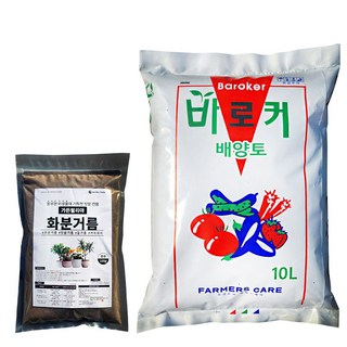 배양토10L + 화분거름500g 세트 냄새없는 거름 퇴비 미생물 비료 작물심는 흙 가정원예 식물 다육이 제라늄 사용, 11L, 1개