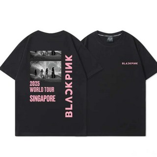BLACKPINK 巡演 周邊短袖T恤 智秀 Jennie 彩英 Lisa 香港 新加坡, 1個, 黑色2 新加坡XL 建議140-160斤