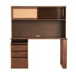 北歐實木書桌書櫃書架一體日式置物收納傢用學生學習桌辦公桌