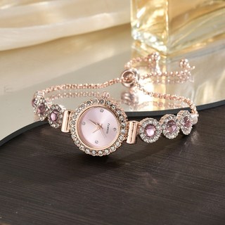 輕奢鑲鑽石英手錶 抽拉式設計 時尚女錶