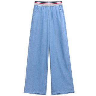 바지 여자 와이드 얇은 데님 편한 청바지 텐셀 냉장고