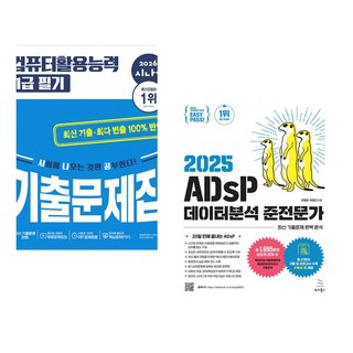 (길벗알앤디) 2026 시나공 컴퓨터활용능력 1급 필기 기출문제집 + (전용문) 2025 이지패스 ADsP 데이터분석 준전문가 (전2권)