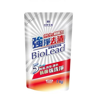 台塑生醫BioLead超濃縮洗衣精，99.9%制菌力，強效去漬，中性配方，1kg, 1個, 1kg