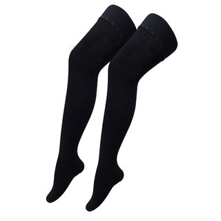 메디지아 의료용 허벅지 발막힘 압박스타킹 압박밴드 블랙, 허벅지형, 1세트