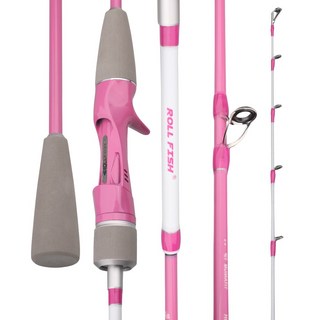 ROLLFISH F155MH-F 1.55m 티타늄 메탈팁 쭈꾸미 낚시대 카본 선상 갑오징어 바다 낚시대 다용도, 핑크색