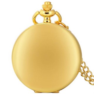 부드러운 포켓 시계 블랙 실버 골드 청동 패션 펜던트 시계 남성 여성 커플 목걸이 시계 사용자 정의 기념품, 4) gold 80cm chain