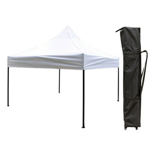 3x3伸縮式快速帳 遮陽棚 客廳帳 遮雨棚 停車棚 炊事帳 野炊帳 戶外帳篷 折疊帳篷 擺攤帳篷 四角帳篷 廣告棚, 白色(送拖輪袋), 白色, 6 人