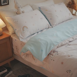 棉床本舖 彩虹天堂【新纖維萊賽爾】薄床包/兩用被 台灣製 Loycell