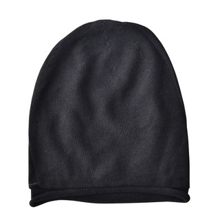 EdgeCity 日本品牌專業針織帽 化療帽 術後帽 落髮帽 月子帽 頭髮稀疏 睡帽 Coolmax 材質, 1個, 黑M (58cm)_97