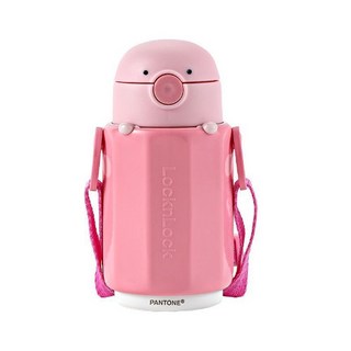 LocknLock x Pantone 兒童保溫杯 300ML 吸管杯 食品級316L不鏽鋼, 1個, 【300ml】櫻花粉