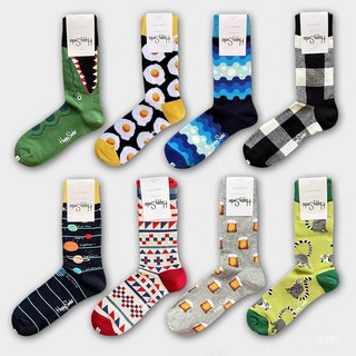 現 貨HappySocks襪子男中筒精梳棉吸汗防臭透氣高品質嗨皮瑞典潮襪彩色 RZ3H