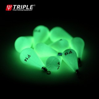 트리플 물방울 야광 봉돌 추 싱커 축광 쭈꾸미 문어 갑오징어, 5개입, 1개