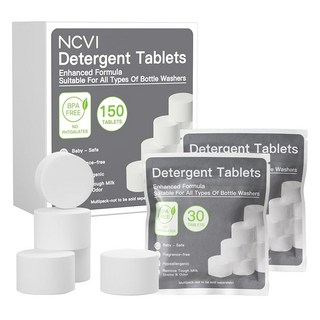 NCVI Momcozy Baby Brezza GROWNSY 병 세척기와 호환되는 세제 세척 태블릿 150개 효과적인 세척 및 쉬운 사용 모든 아기 젖병 와셔에 적합, NCVI Momcozy, Baby Brezza, GRO